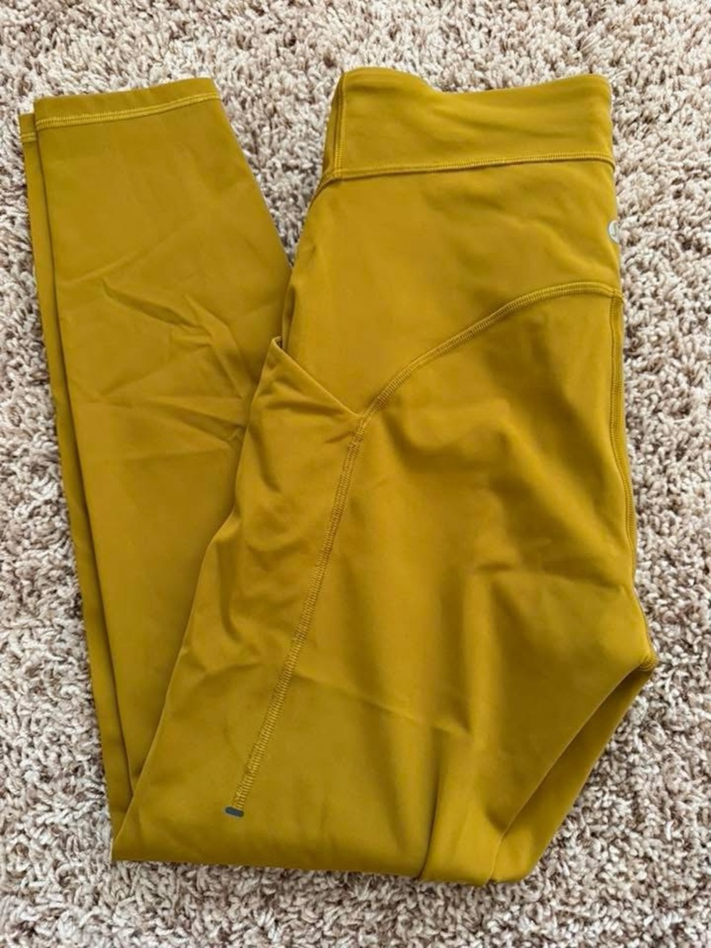 Lululemon Mustard Yellow High-Waist Leggings Size 8 - 25 inch inseam